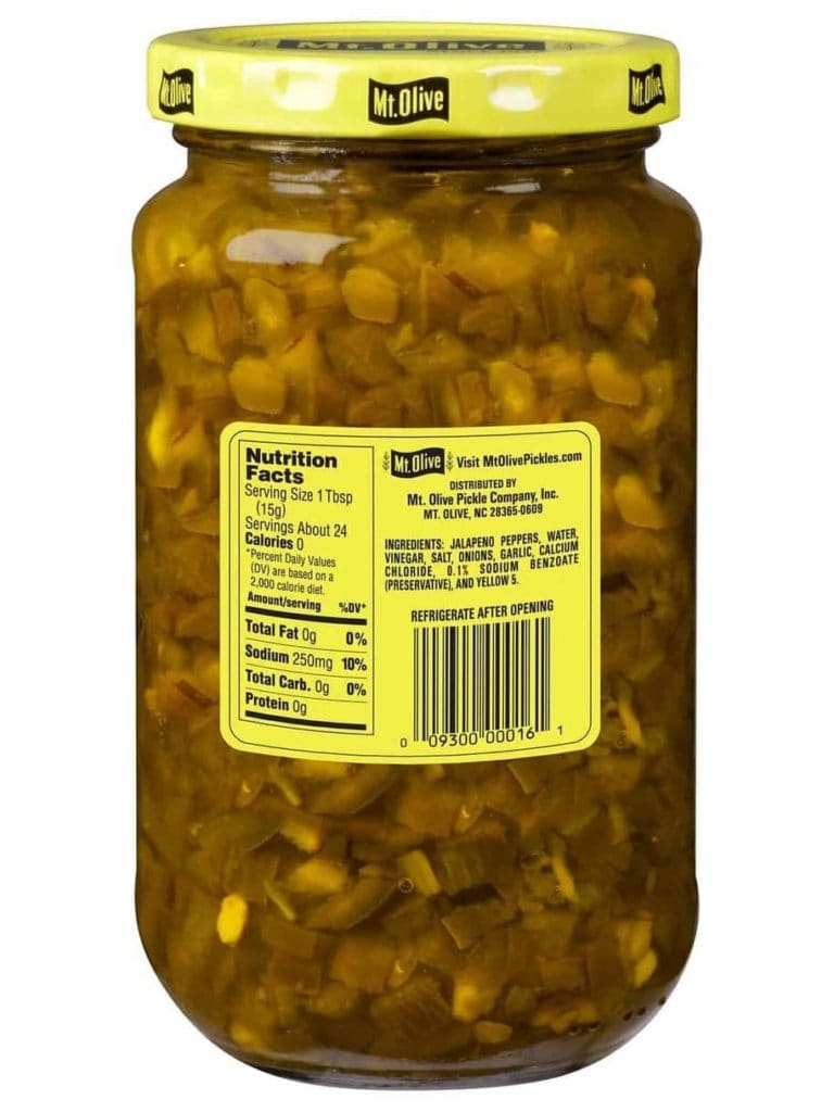 Diced Jalapeno Peppers Ingredients & Nutrition