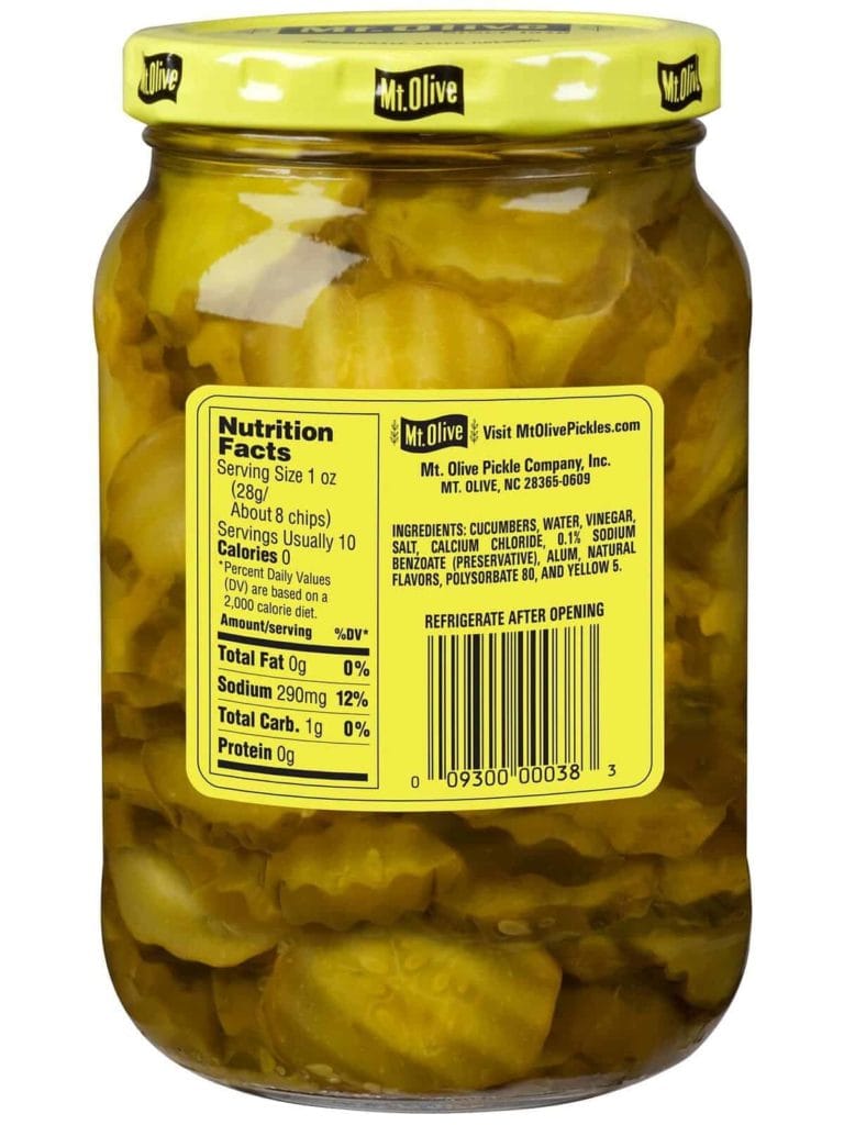 Hamburger Dill Chips Mt. Olive Pickles