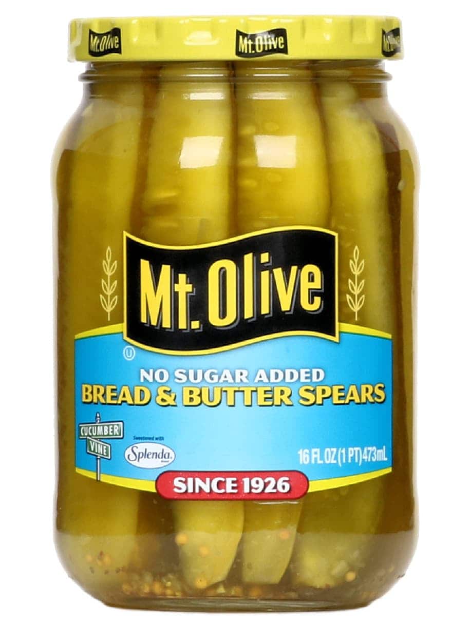 No Sugar Added Bread Butter Spears Mt Olive Pickles
