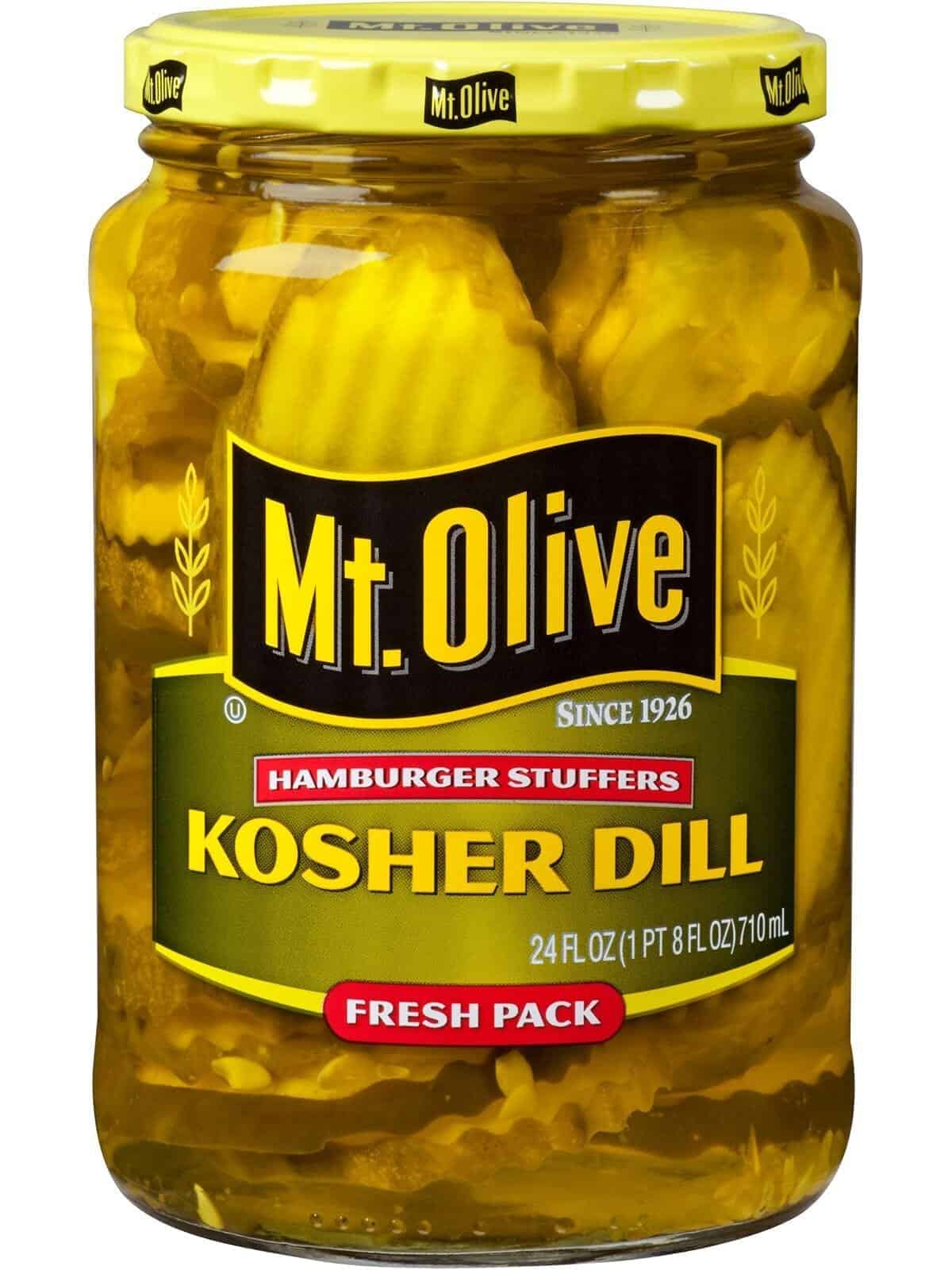 Kosher Dill Hamburger Stuffers Mt Olive Pickles