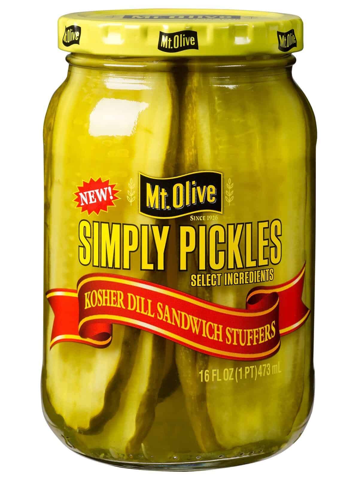 Simply Pickles Kosher Dill Sandwich Stuffers Mt Olive Pickles