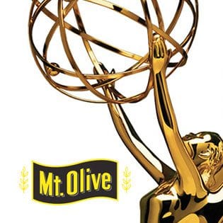 Mount Olive logo with an emmy award