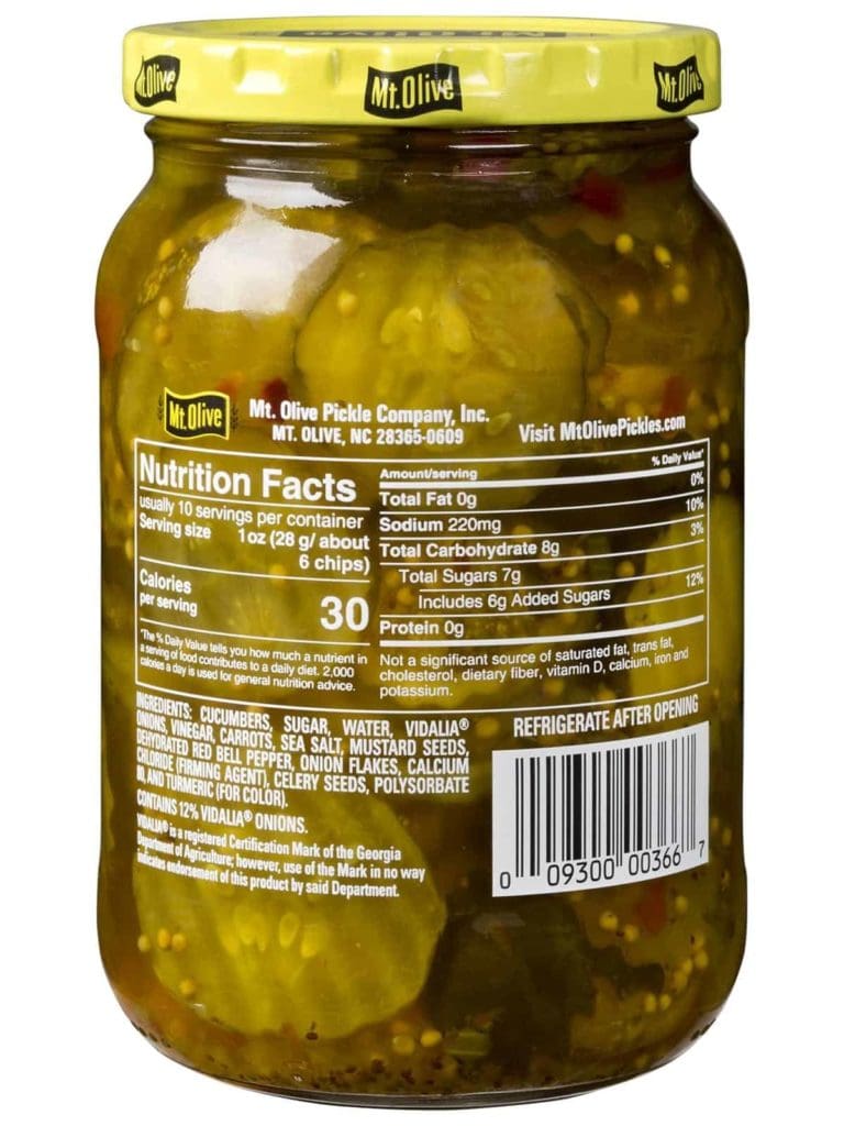 Bread & Butter Garden Salad with Vidalia Onions Mt. Olive Pickles