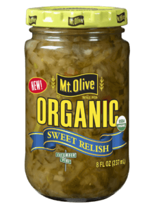 Mt. Olive organic sweet relish jar