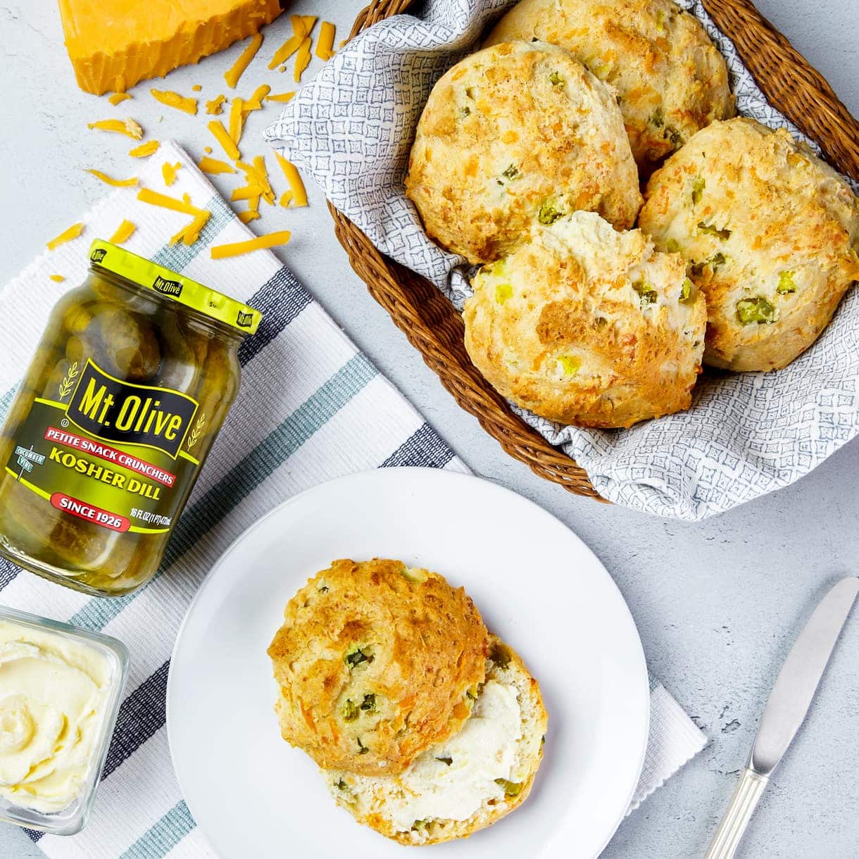 Pickle Cheddar Buttermilk Biscuits Pickle Recipe Kosher Dill