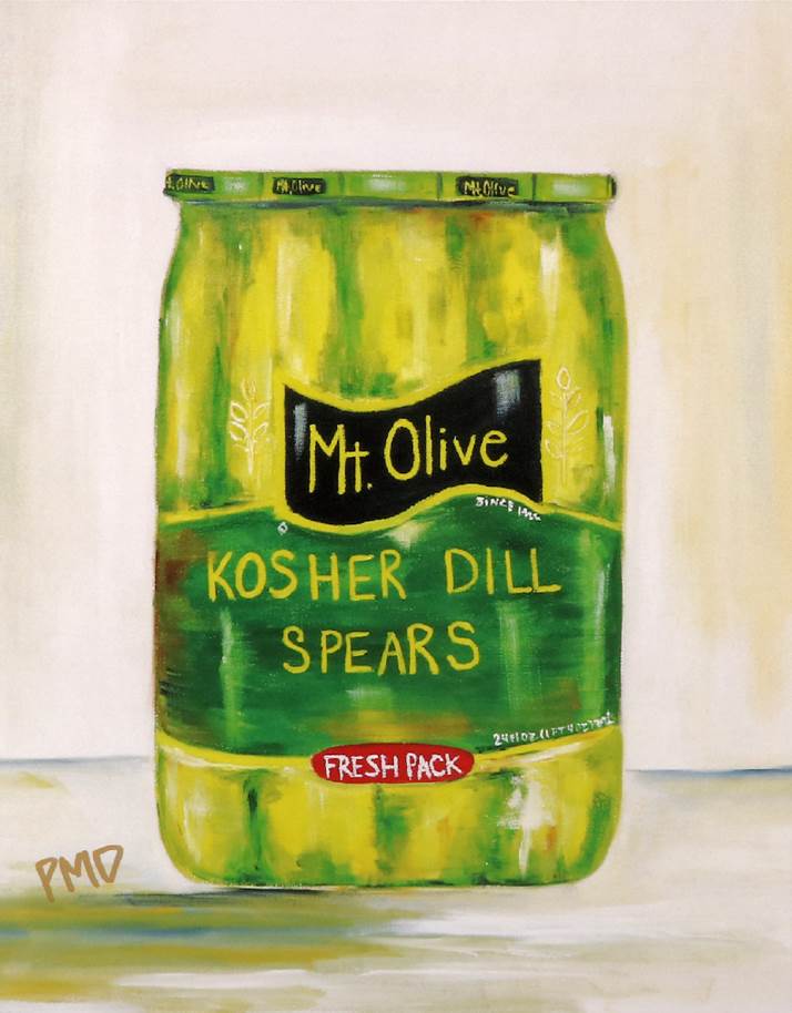painting of Mt. Olive Pickle Jar Kosher Dill Spears