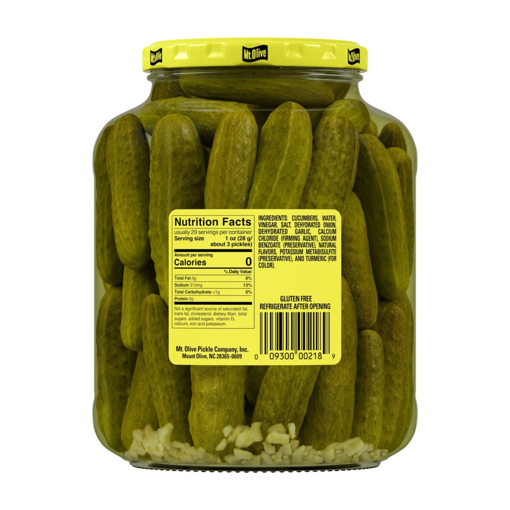 Kosher Petite Dills Ingredients & Nutrition