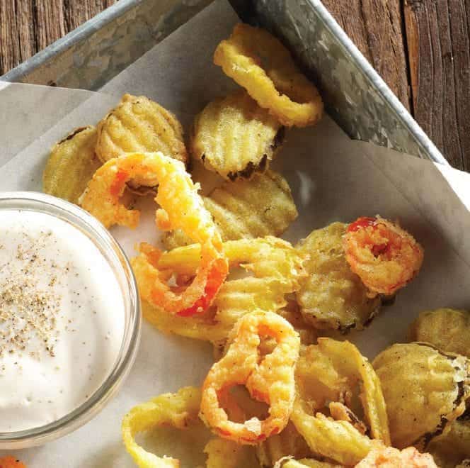 Fried Pickles and Peppers Pickle Recipe Hamburger Dill Chips