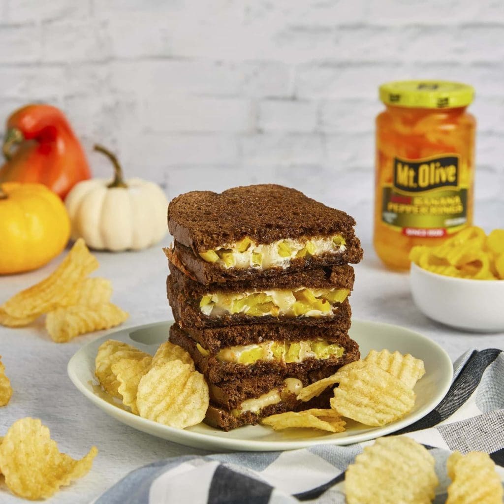 Hot Banana Pepper Ring Grilled Cheese Recipe