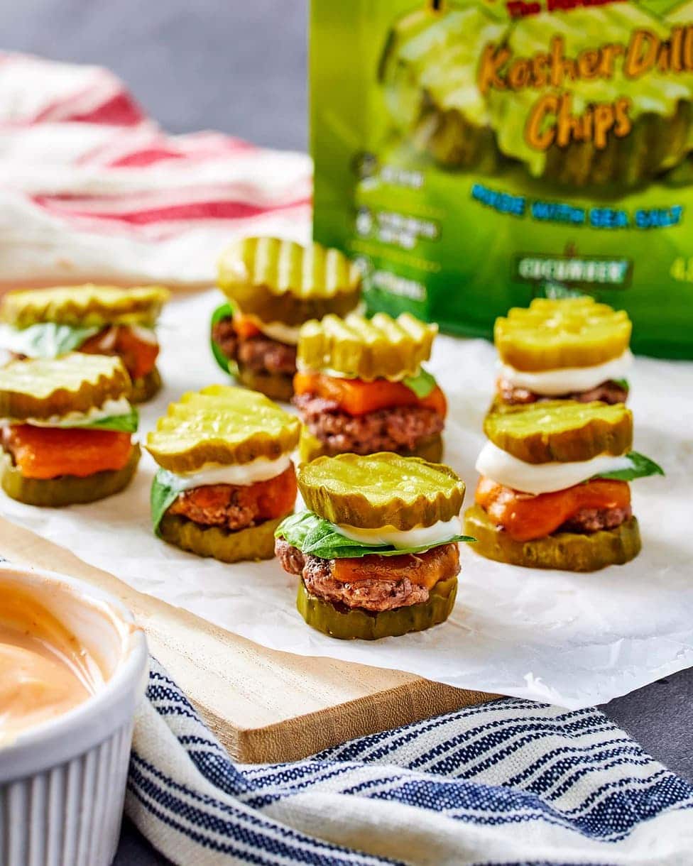 Mini Burger Pickle Sliders Recipe