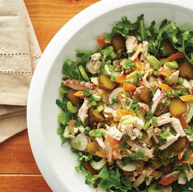 Smoked Turkey & Apricot Salad with Sweet Pickles