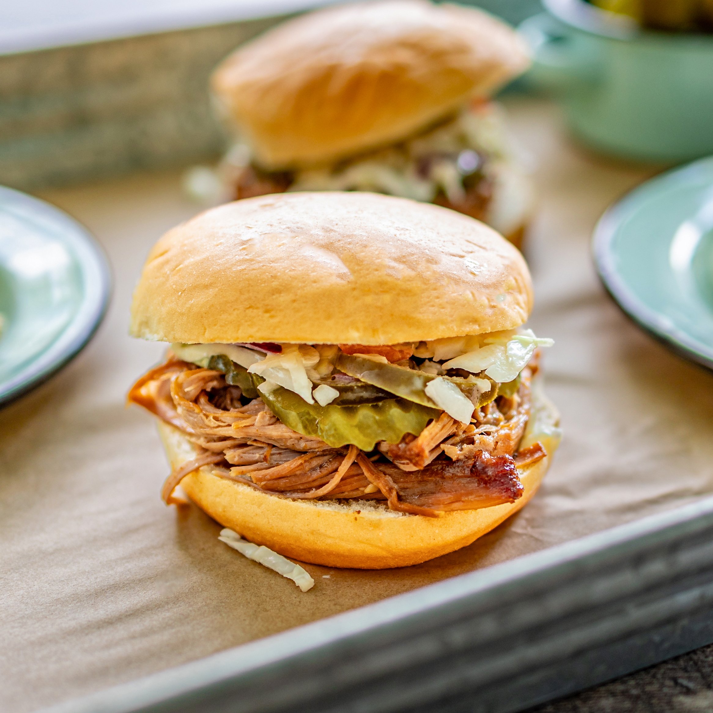 Pork Sandwich Pulled Pork And Gravy In Slow Cooker Pulled Pork