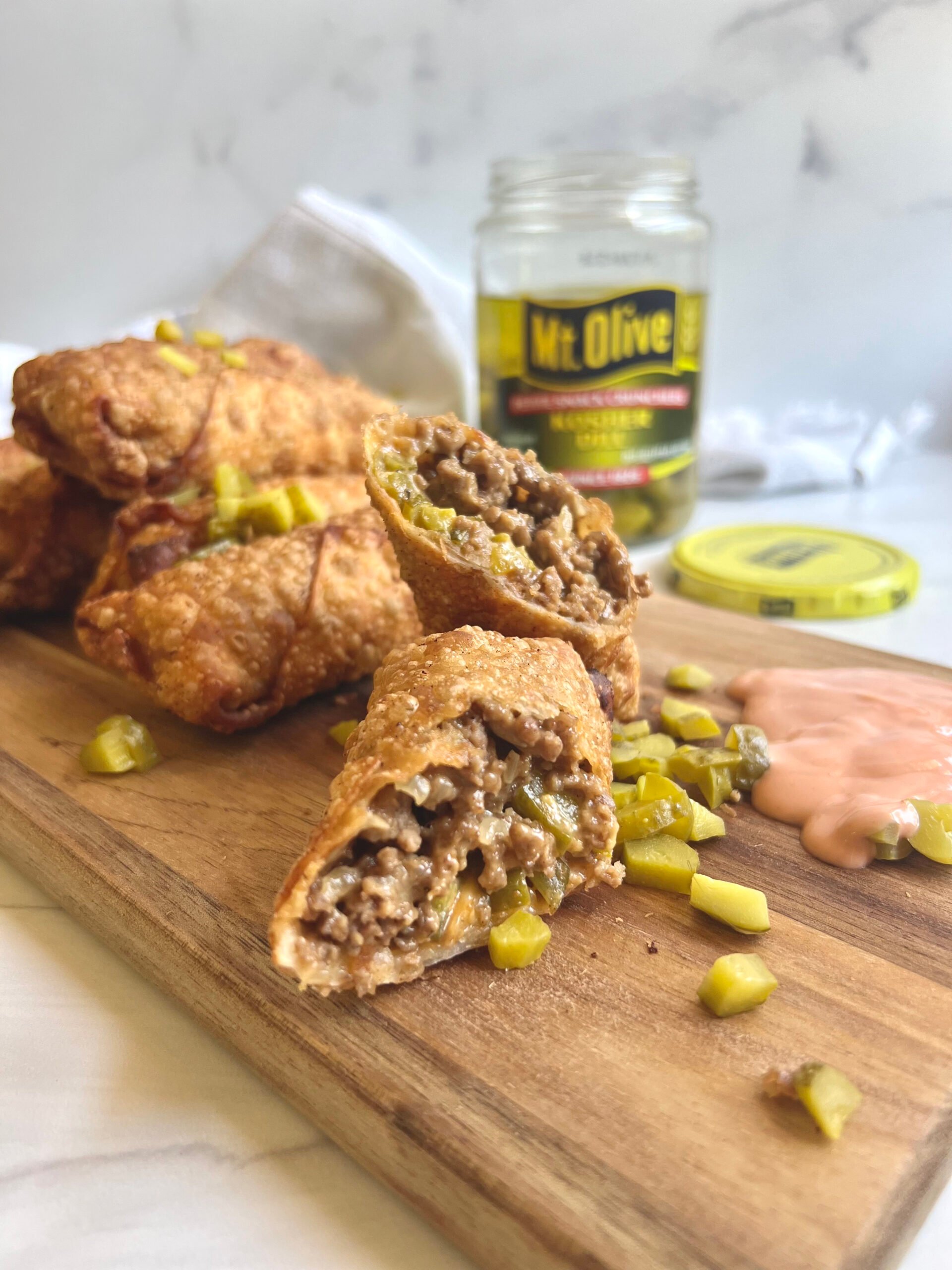 Cheeseburger Egg Rolls Mt Olive Pickles