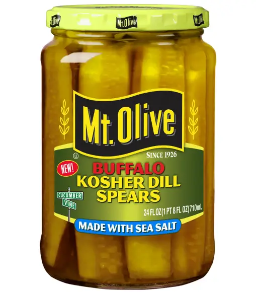 Buffalo Kosher Dill Spears, 24 fl oz Mt Olive Pickles