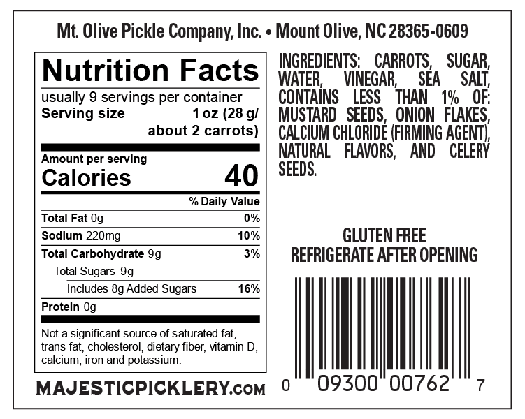 Majestic Nutritional Carrots