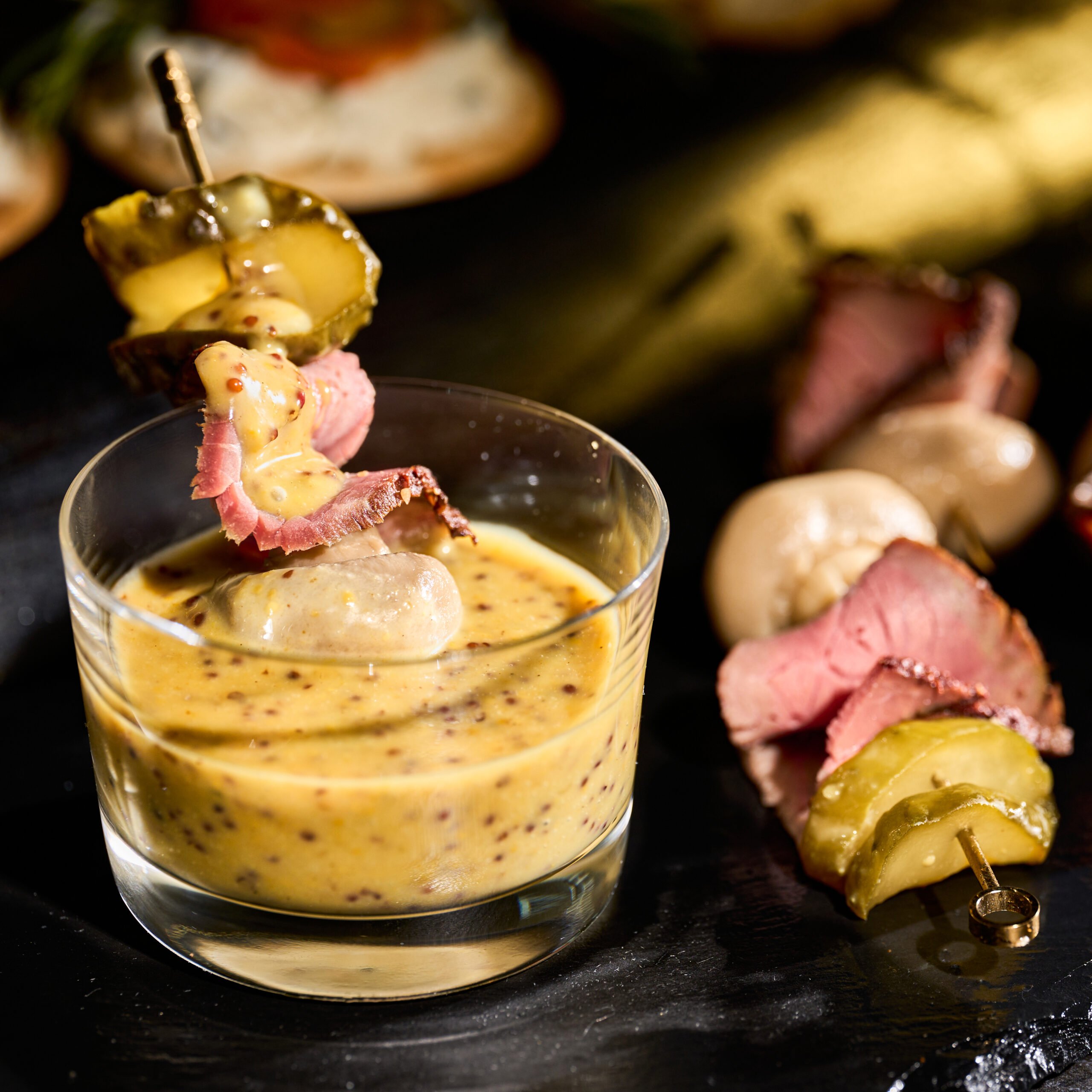 Tender Roast Beef Skewer